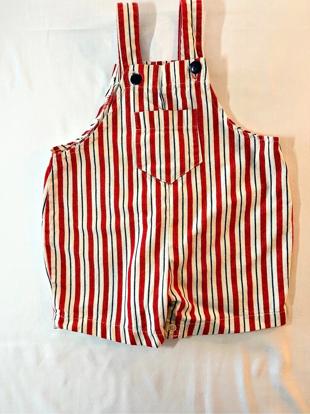 Vintage Carter's Baby Striped Romper in Red & White Size 3M